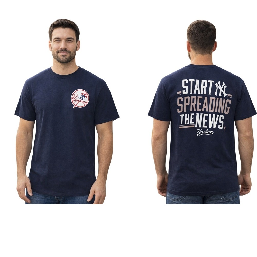 Fanatics New‎ York Yankees T-Shirt Mens XL Navy Blue MLB Graphic Sportswear
